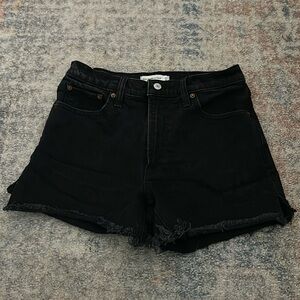 Abercrombie 4’ Mom Short, Black Jean Shorts